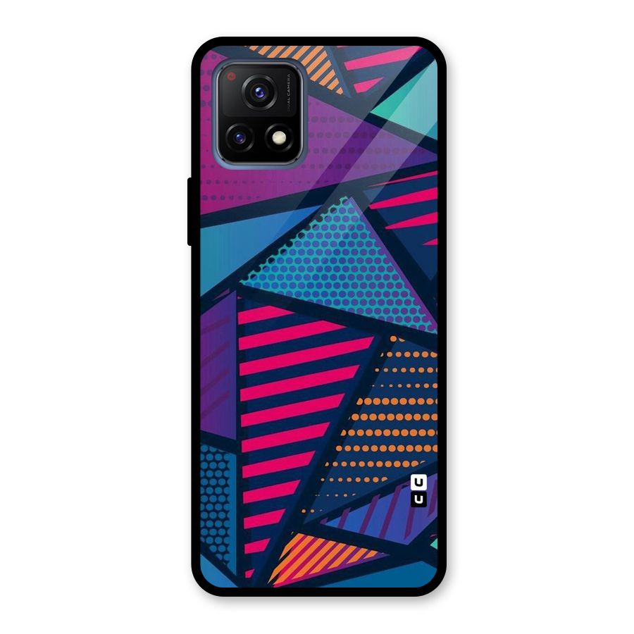 Abstract Lines Polka Glass Back Case for Vivo Y72 5G