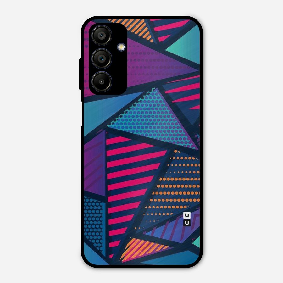 Abstract Lines Polka Metal Back Case for Galaxy A15 5G