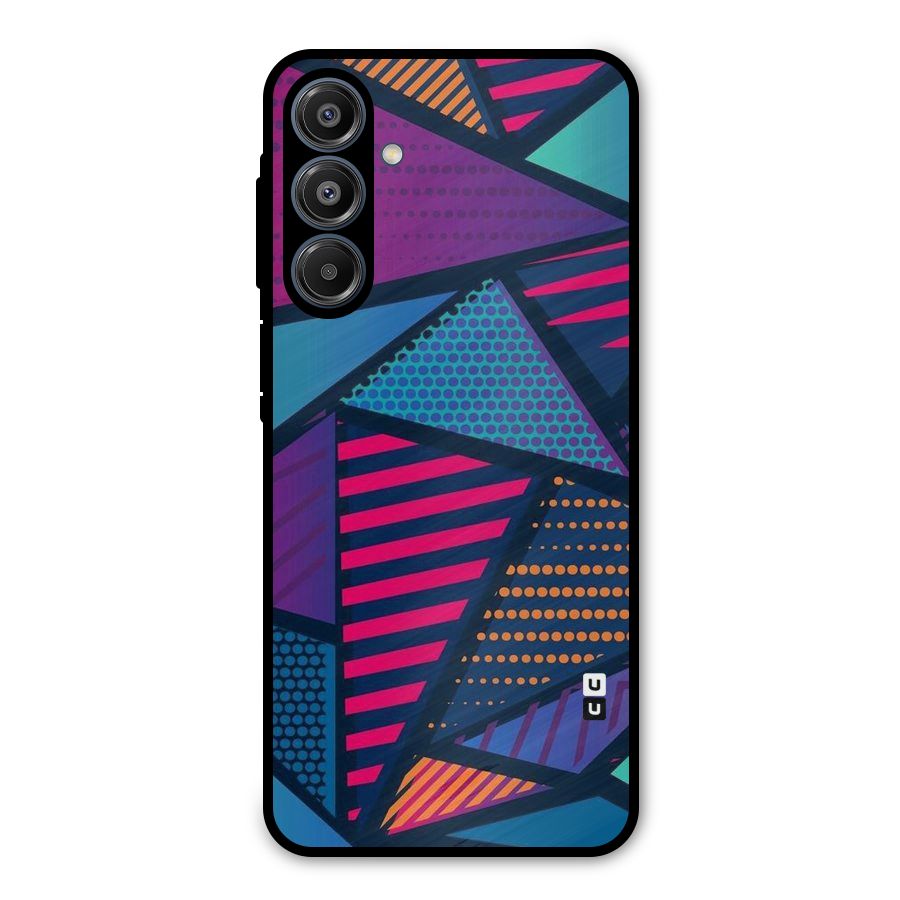 Abstract Lines Polka Metal Back Case for Galaxy A16 5G