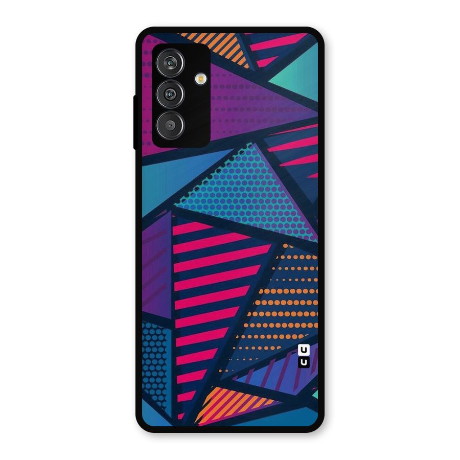 Abstract Lines Polka Metal Back Case for Galaxy F13