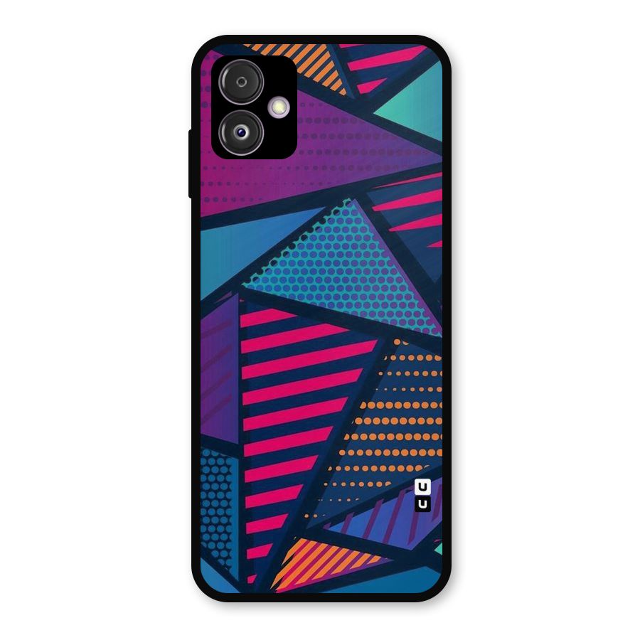 Abstract Lines Polka Metal Back Case for Galaxy F14