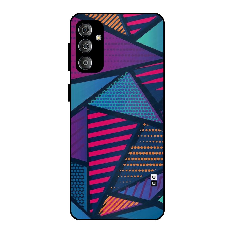 Abstract Lines Polka Metal Back Case for Galaxy F23