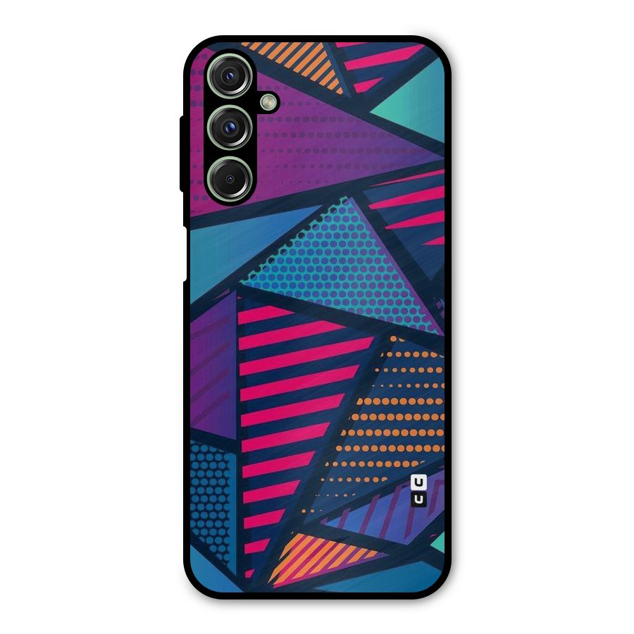 Abstract Lines Polka Metal Back Case for Galaxy F34