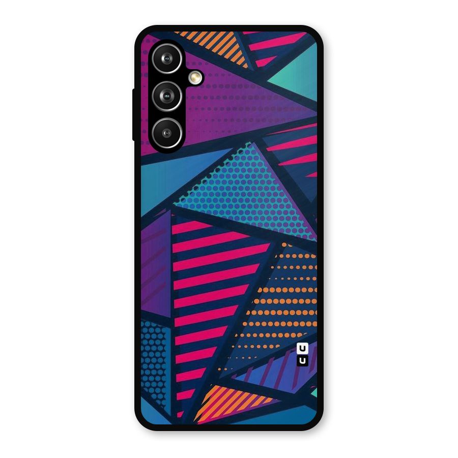 Abstract Lines Polka Metal Back Case for Galaxy F54