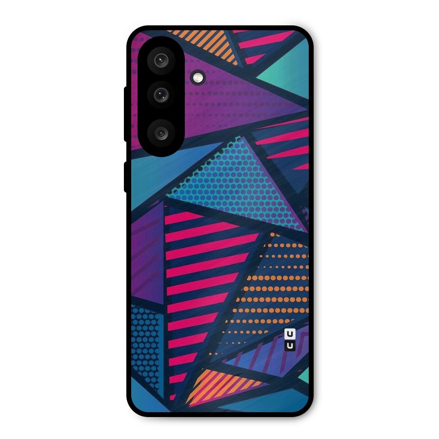 Abstract Lines Polka Metal Back Case for Galaxy F56