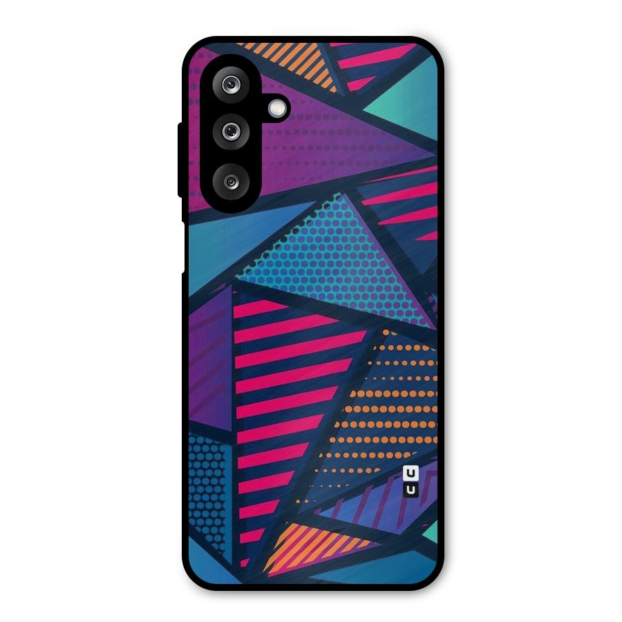Abstract Lines Polka Metal Back Case for Galaxy M36