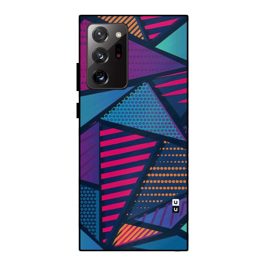 Abstract Lines Polka Metal Back Case for Galaxy Note 20 Ultra 5G