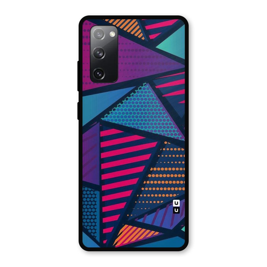 Abstract Lines Polka Metal Back Case for Galaxy S20 FE 5G