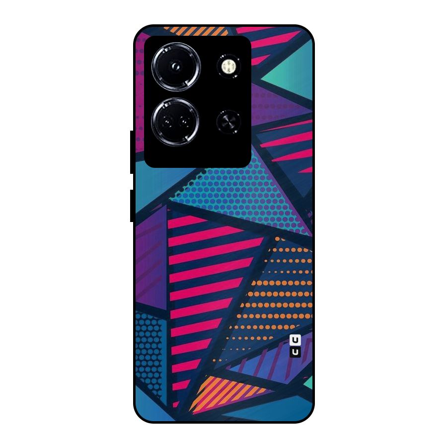 Abstract Lines Polka Metal Back Case for Infinix Note 30 5G