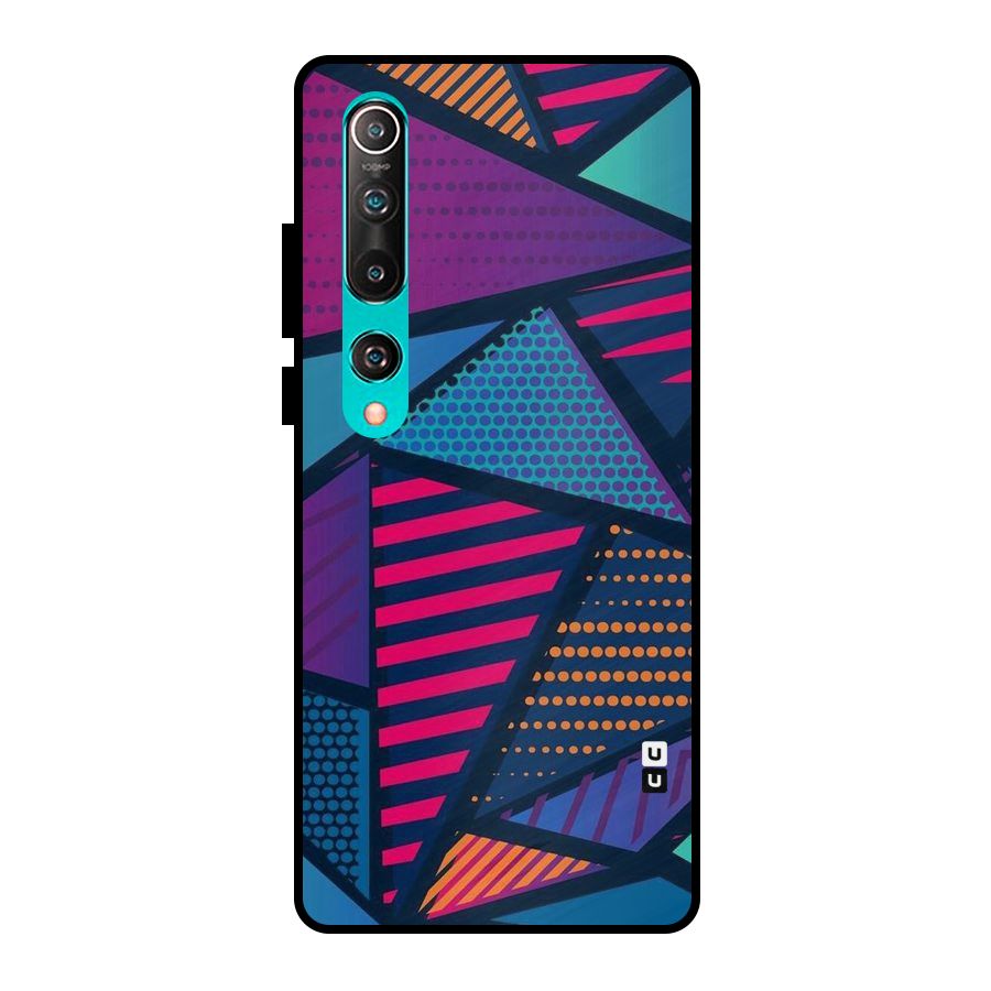 Abstract Lines Polka Metal Back Case for Mi 10
