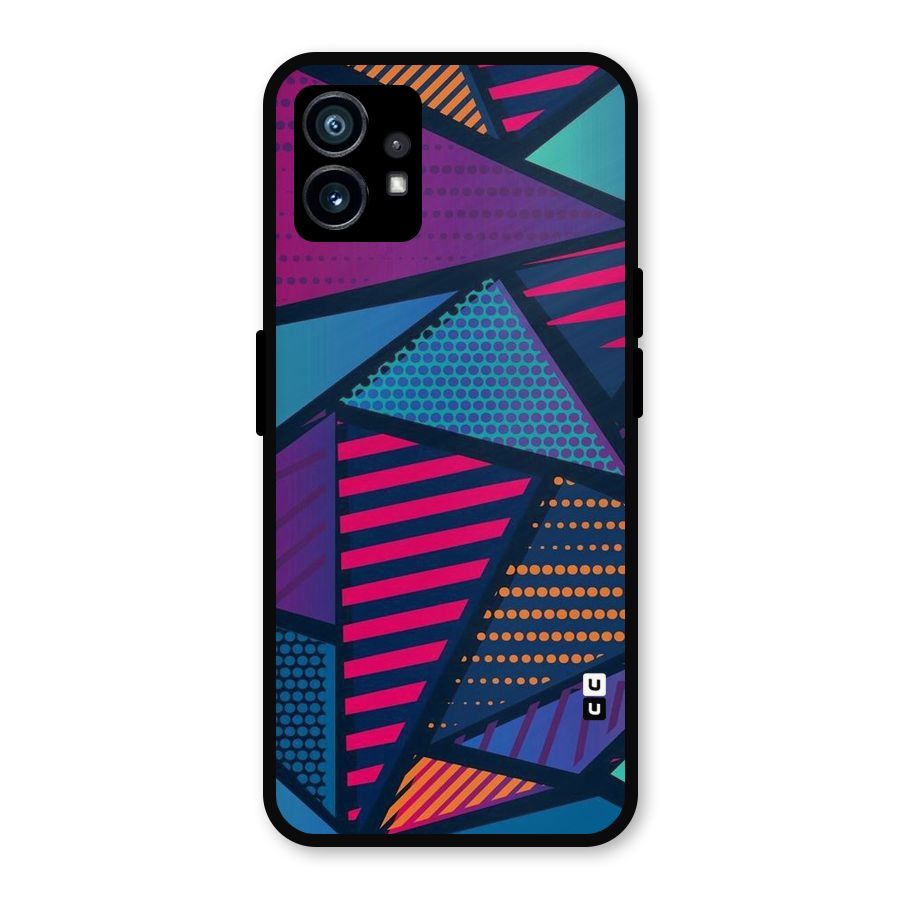 Abstract Lines Polka Metal Back Case for Nothing Phone 1