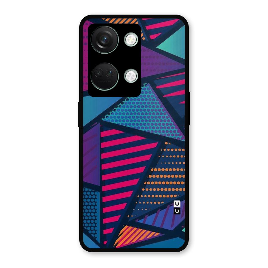Abstract Lines Polka Metal Back Case for OnePlus Nord 3
