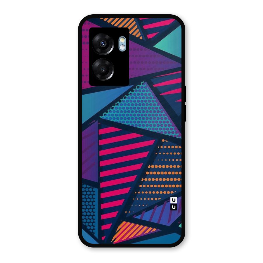Abstract Lines Polka Metal Back Case for Realme Narzo 50 5G