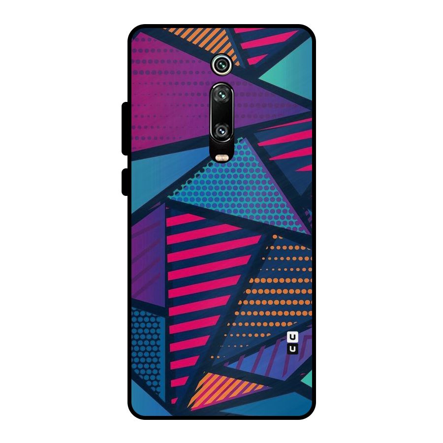 Abstract Lines Polka Metal Back Case for Redmi K20 Pro