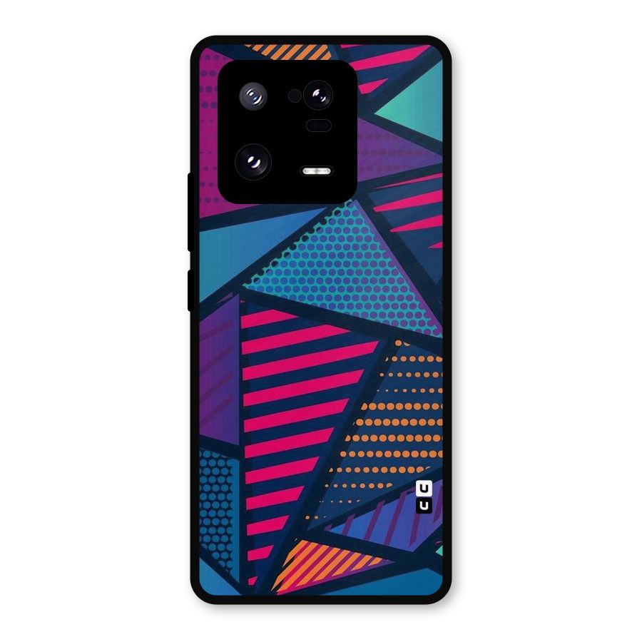 Abstract Lines Polka Metal Back Case for Xiaomi 13 Pro