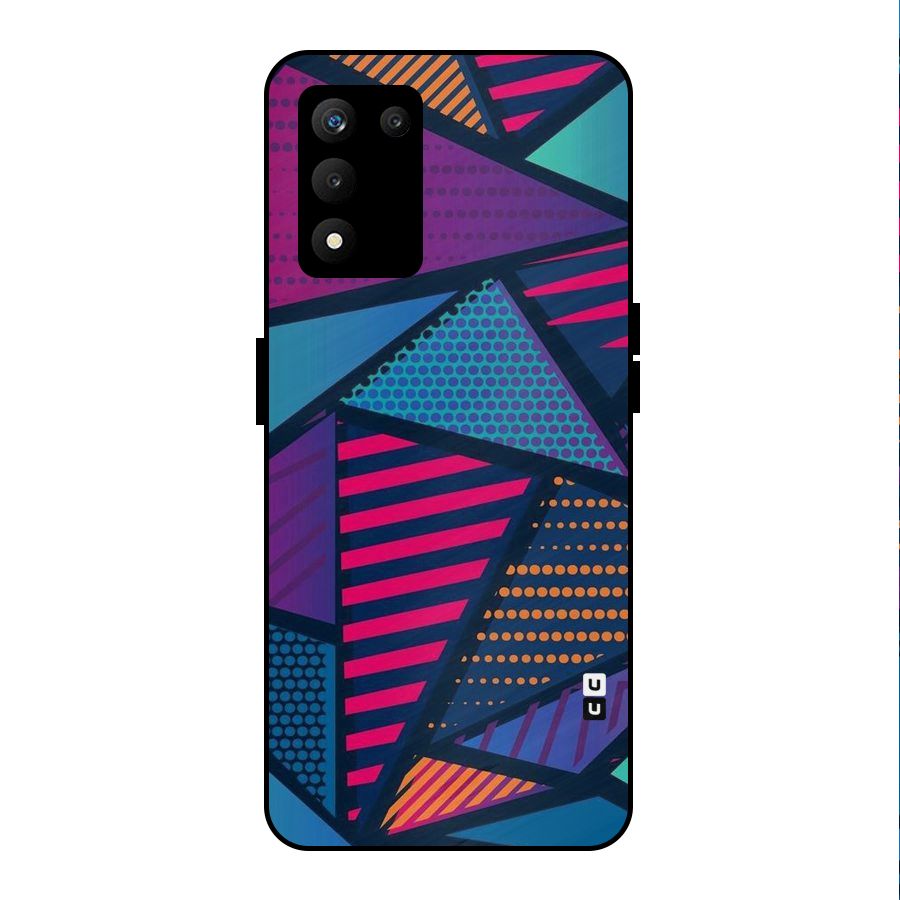 Abstract Lines Polka Metal Back Case for realme 9 5G SE