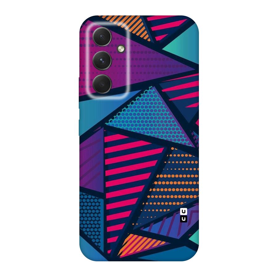 Abstract Lines Polka Original Polycarbonate Back Case for Galaxy A54
