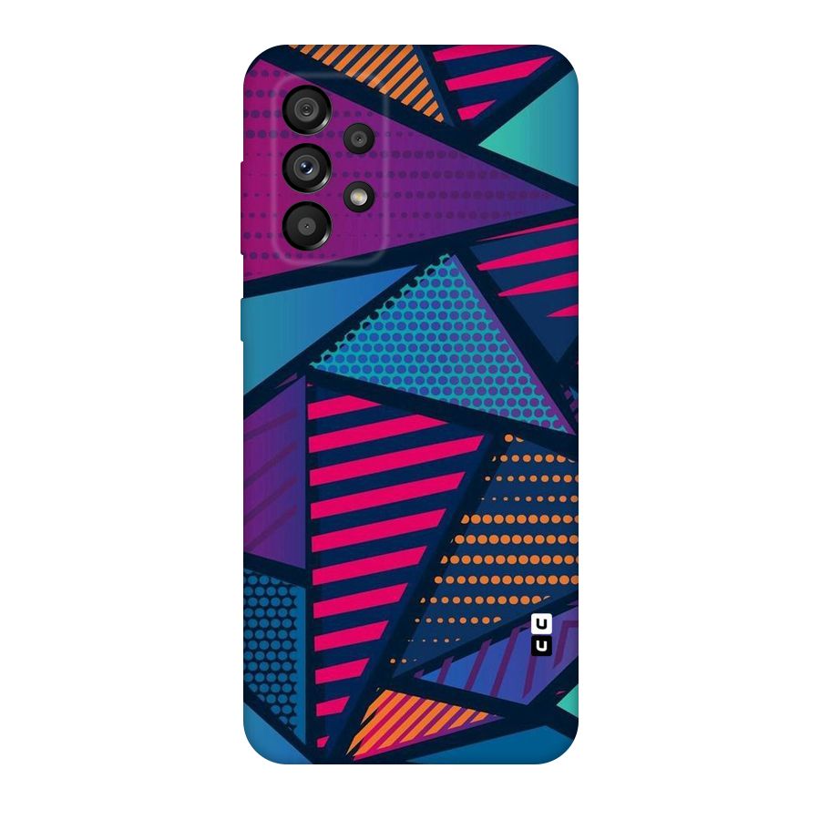 Abstract Lines Polka Original Polycarbonate Back Case for Galaxy A73 5G