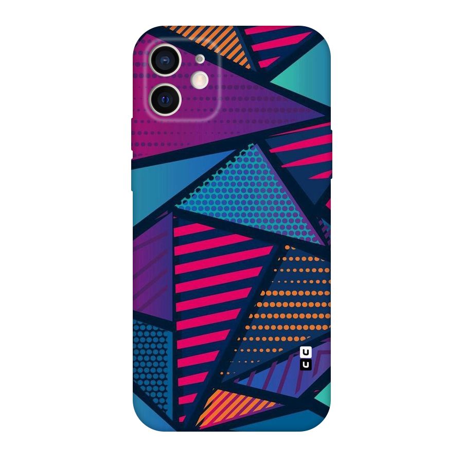 Abstract Lines Polka Original Polycarbonate Back Case for iPhone 12