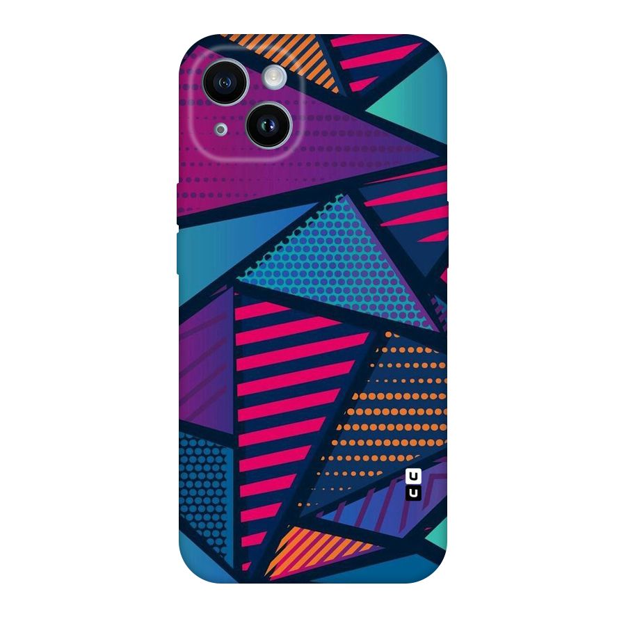 Abstract Lines Polka Original Polycarbonate Back Case for iPhone 14