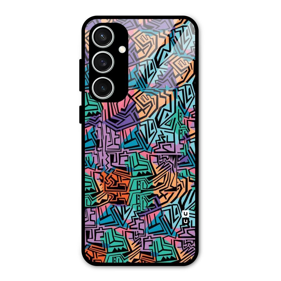 Abstract Lining Colors Glass Back Case for Galaxy S23 FE