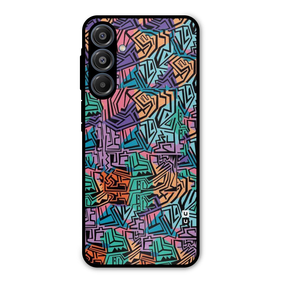 Abstract Lining Colors Metal Back Case for Galaxy A16 5G