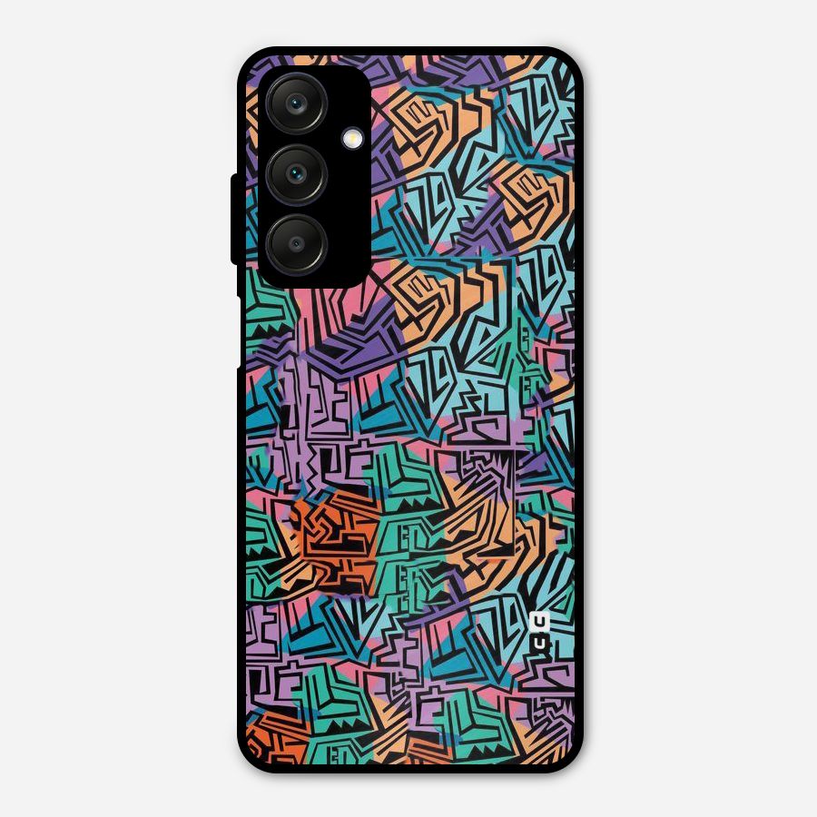 Abstract Lining Colors Metal Back Case for Galaxy A25 5G