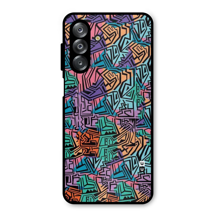 Abstract Lining Colors Metal Back Case for Galaxy A26