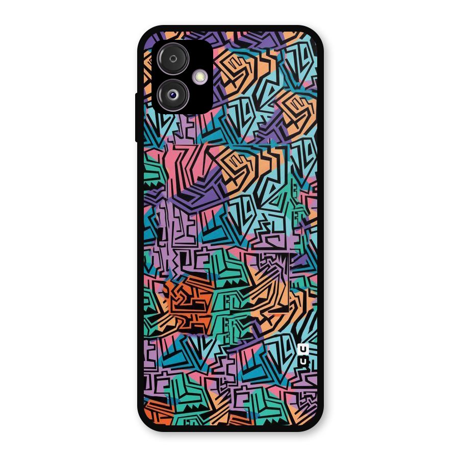 Abstract Lining Colors Metal Back Case for Galaxy F14
