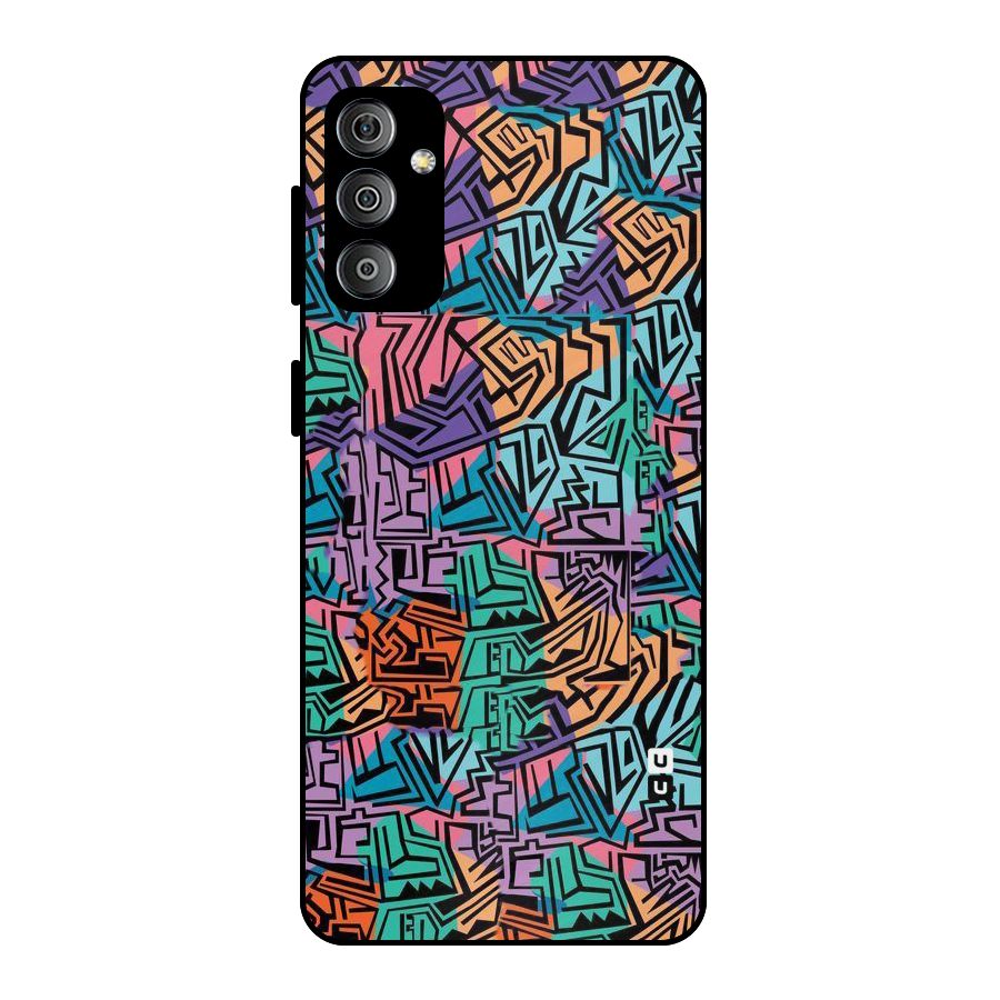 Abstract Lining Colors Metal Back Case for Galaxy F23