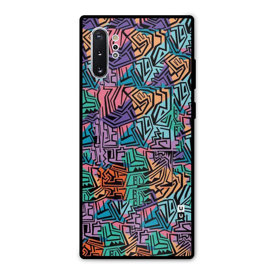Abstract Lining Colors Metal Back Case for Galaxy Note 10 Plus