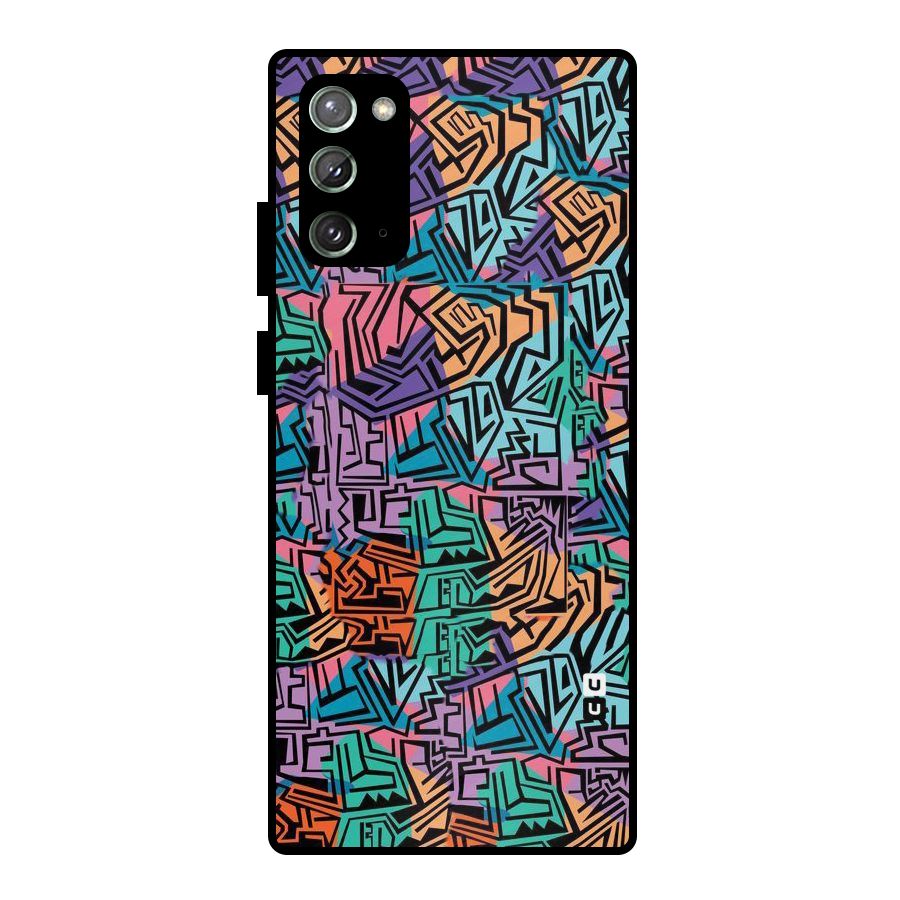 Abstract Lining Colors Metal Back Case for Galaxy Note 20