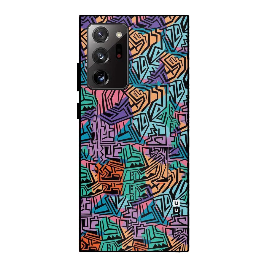Abstract Lining Colors Metal Back Case for Galaxy Note 20 Ultra