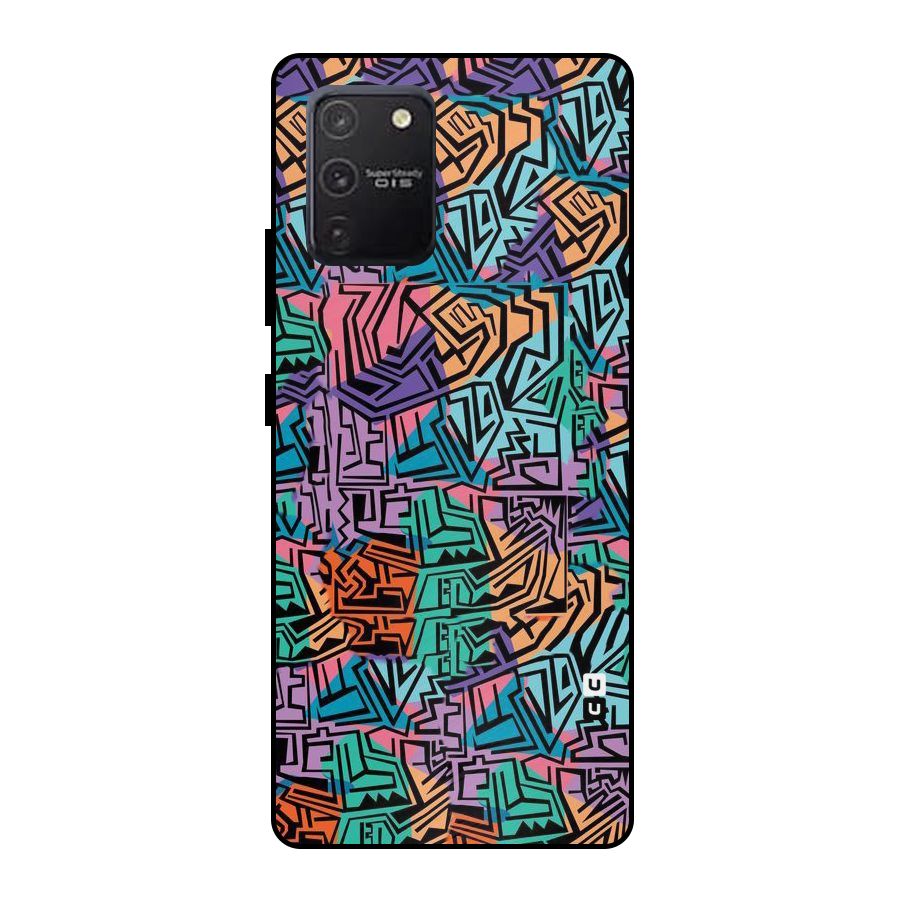 Abstract Lining Colors Metal Back Case for Galaxy S10 Lite