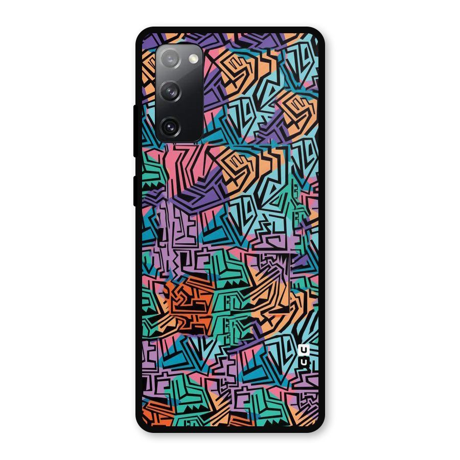 Abstract Lining Colors Metal Back Case for Galaxy S20 FE 5G