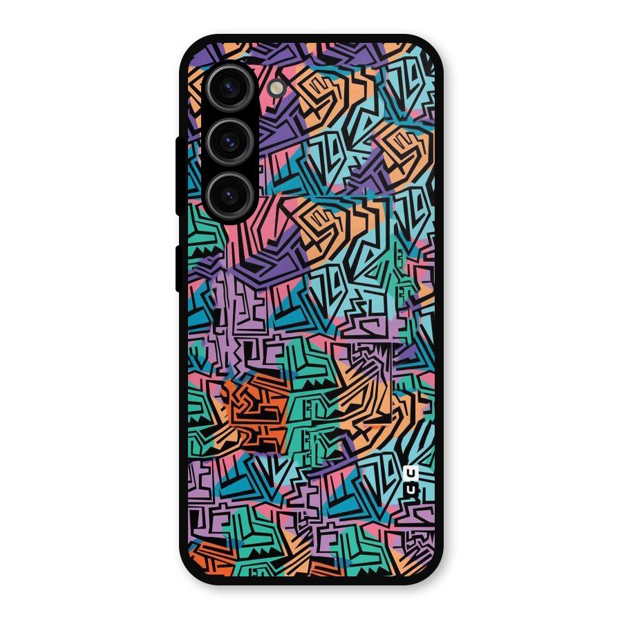 Abstract Lining Colors Metal Back Case for Galaxy S23