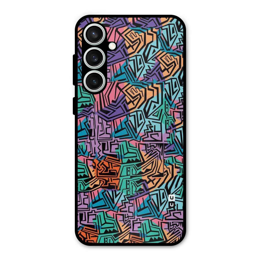 Abstract Lining Colors Metal Back Case for Galaxy S23 FE