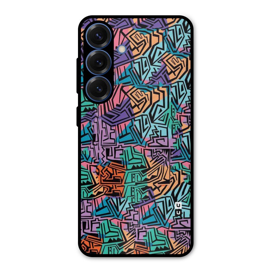 Abstract Lining Colors Metal Back Case for Galaxy S25
