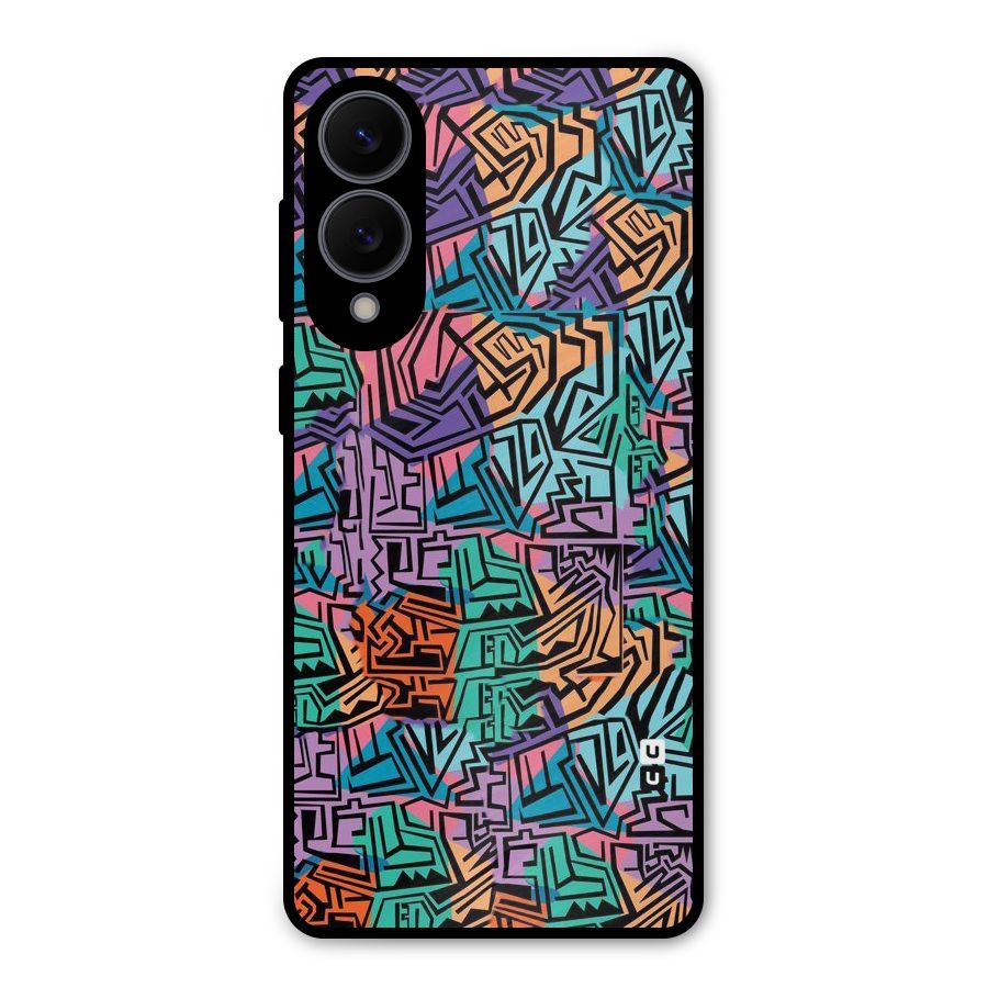 Abstract Lining Colors Metal Back Case for Galaxy S25 Edge