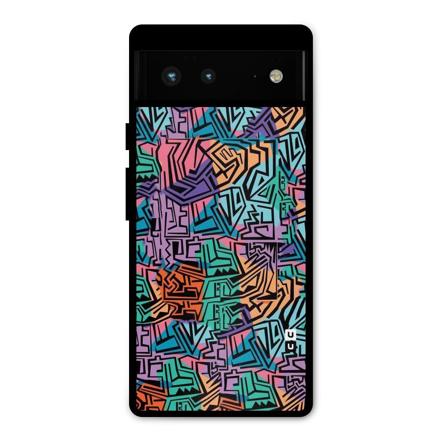 Abstract Lining Colors Metal Back Case for Google Pixel 6