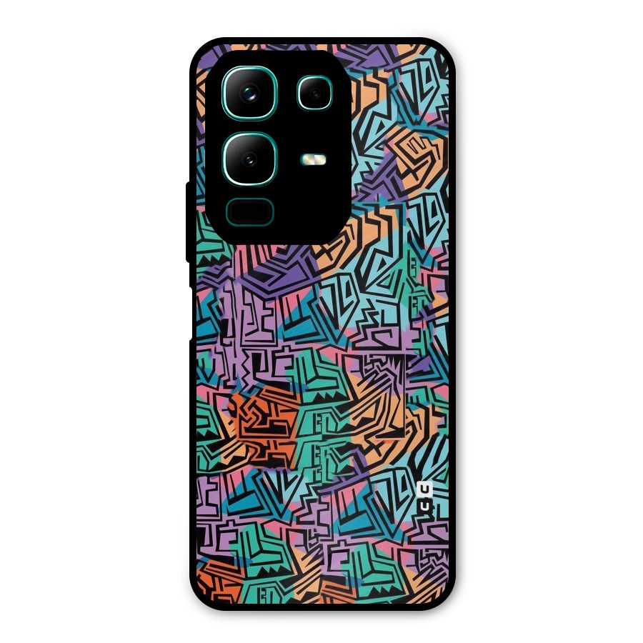 Abstract Lining Colors Metal Back Case for Infinix Note 50x
