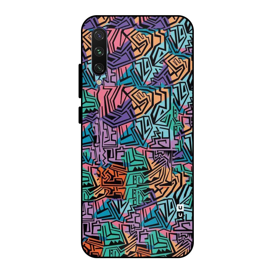 Abstract Lining Colors Metal Back Case for Mi A3