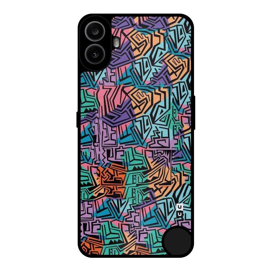 Abstract Lining Colors Metal Back Case for Nothing CMF Phone 1