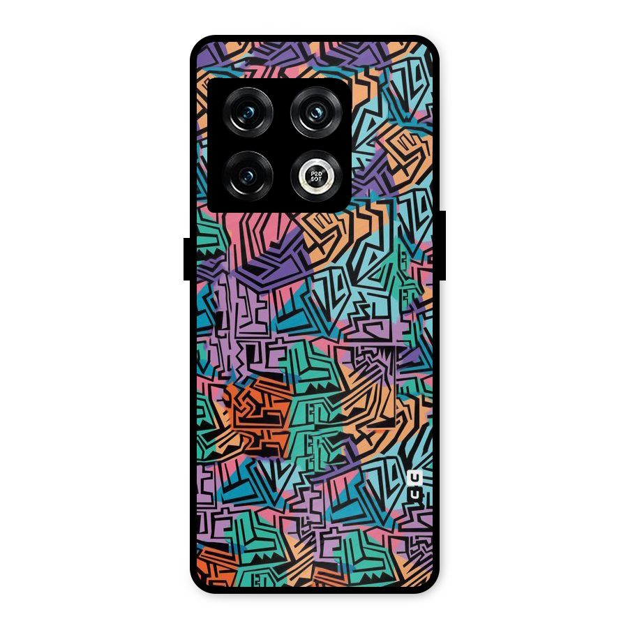 Abstract Lining Colors Metal Back Case for OnePlus 10 Pro 5G