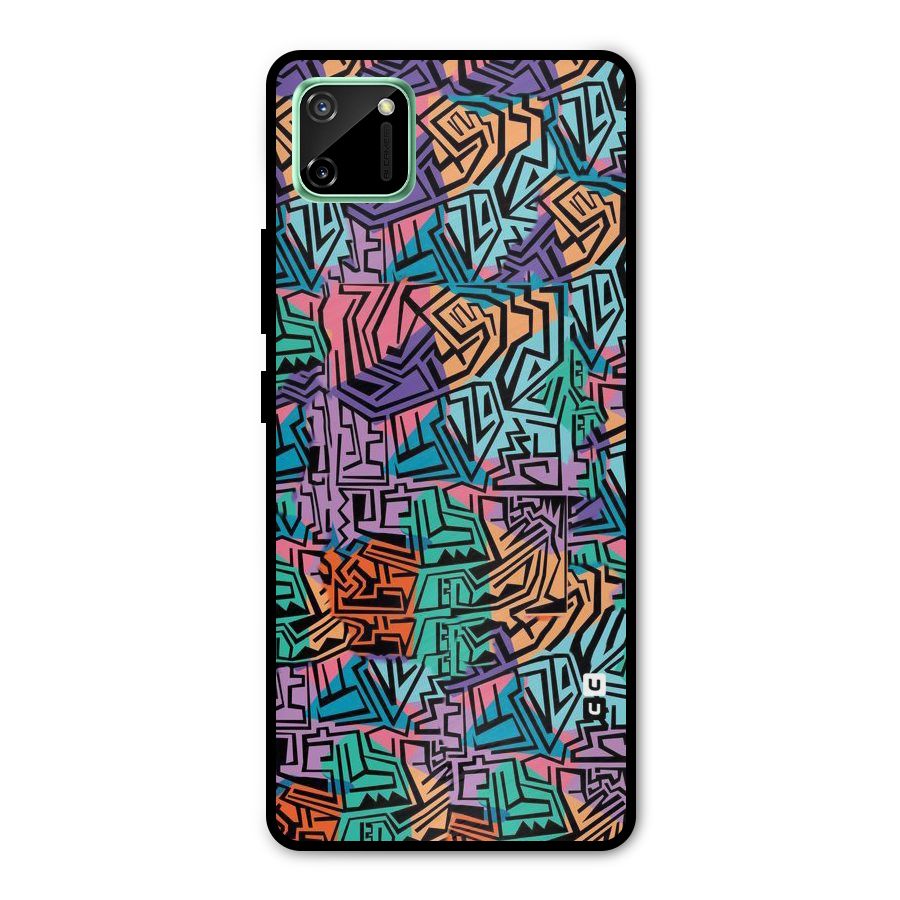 Abstract Lining Colors Metal Back Case for Realme C11