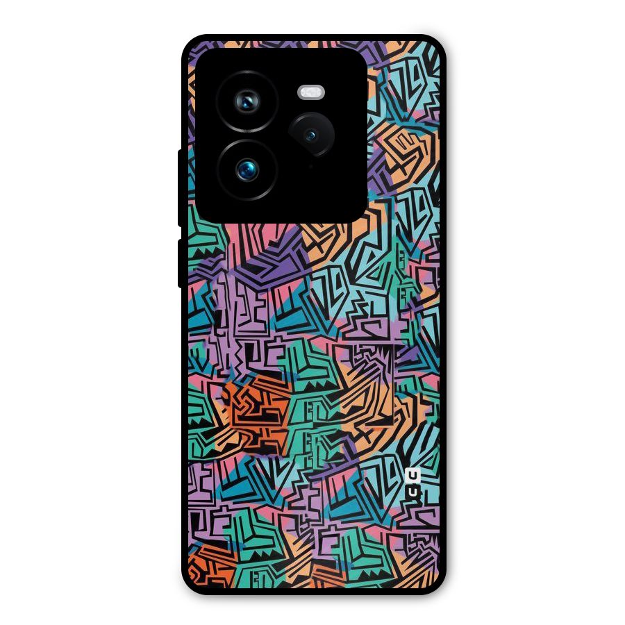 Abstract Lining Colors Metal Back Case for Realme GT 7 Pro