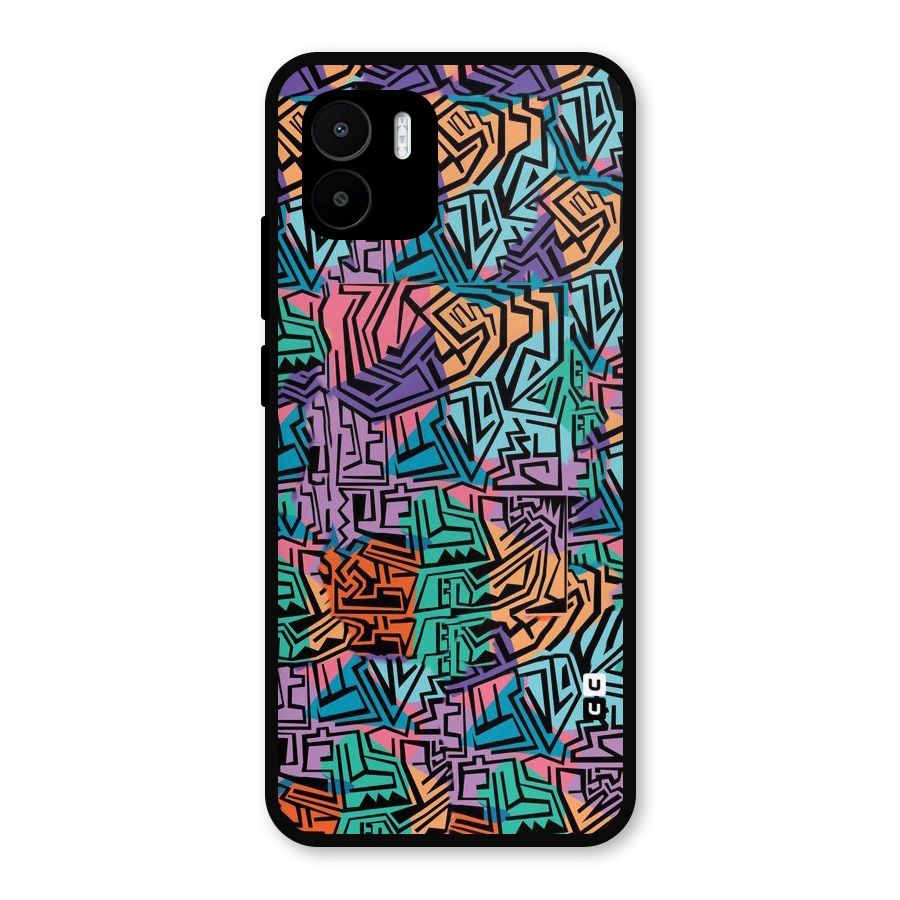 Abstract Lining Colors Metal Back Case for Redmi A2