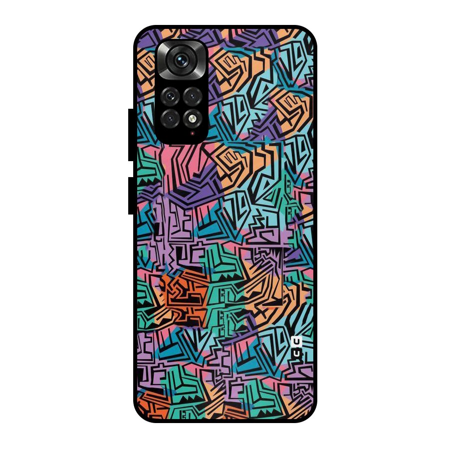 Abstract Lining Colors Metal Back Case for Redmi Note 11 Pro Plus 5G