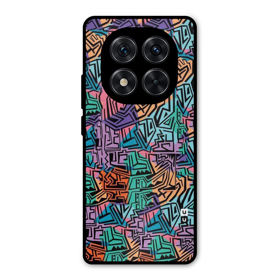 Abstract Lining Colors Metal Back Case for Redmi Note 14 Pro 5G