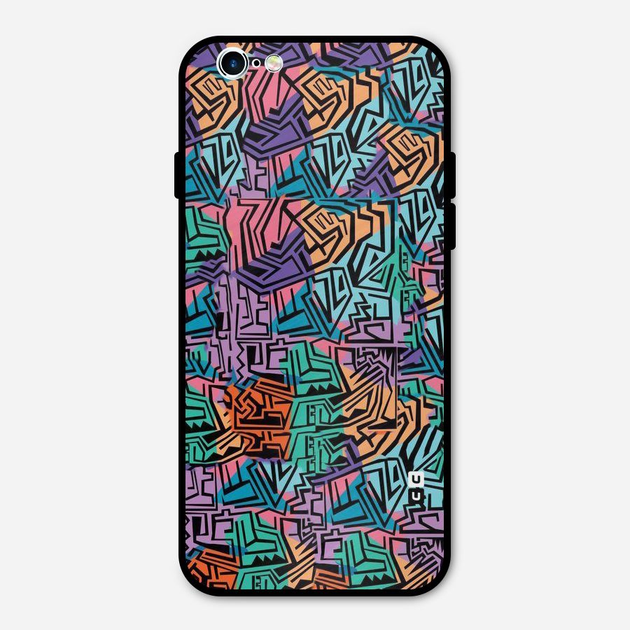 Abstract Lining Colors Metal Back Case for iPhone 6 6s